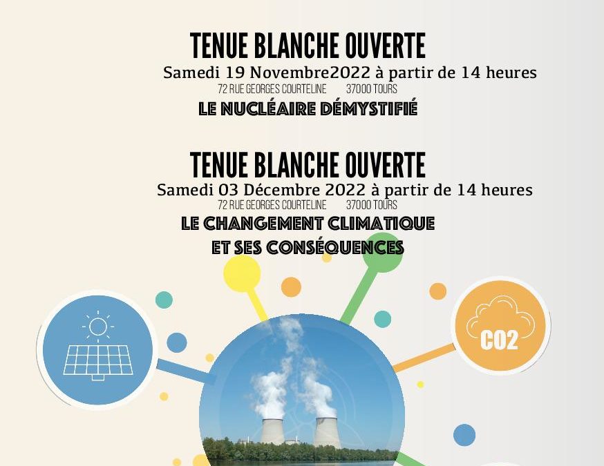 Conférences sur le nucléaire, les conséquences du changement climatique, les 19/11 et 3/12 2022